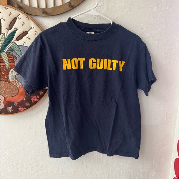 Route 66 Other - Route 66 Kid’s 10/12 Youth Navy Blue Yellow Not Quilty Spell Out T Shirt
